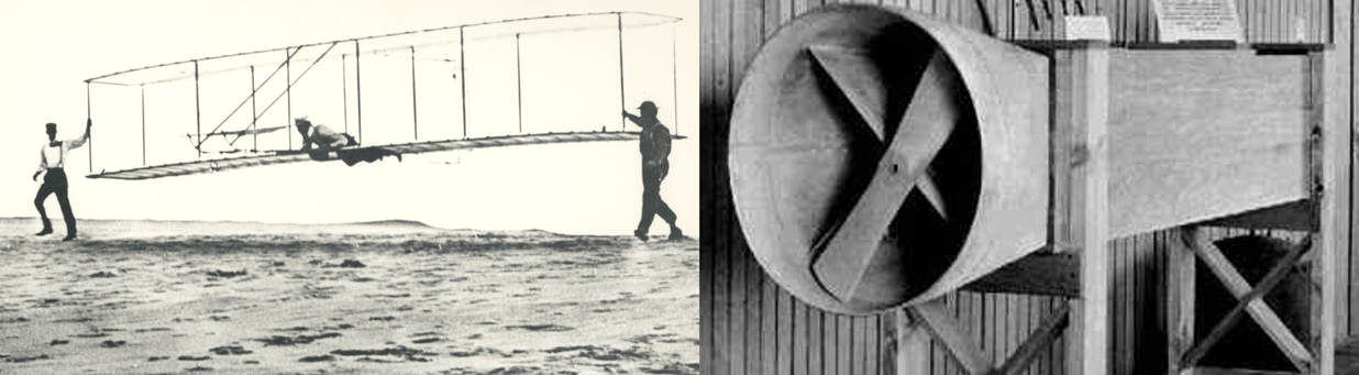 Bröderna Wright skriver världshistoria 1903